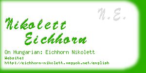 nikolett eichhorn business card